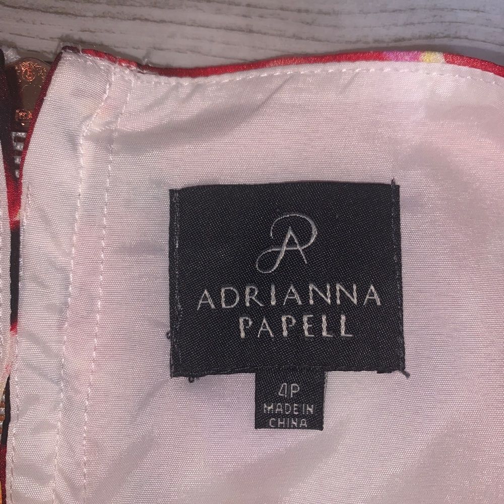Adrianna Papell Floral Dress Size 4P - Picture 2 of 4